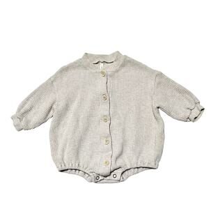 La Camel Waffle  Bubble Romper 6m